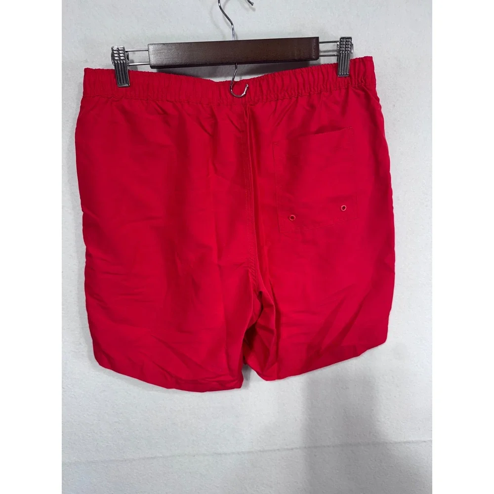 Michael Kors M Red Swim Shorts‎ Men's Logo Drawstring Trunks New